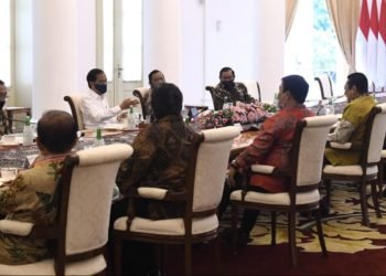 Presiden Jokowi Terima Pimpinan MPR di Istana Bogor