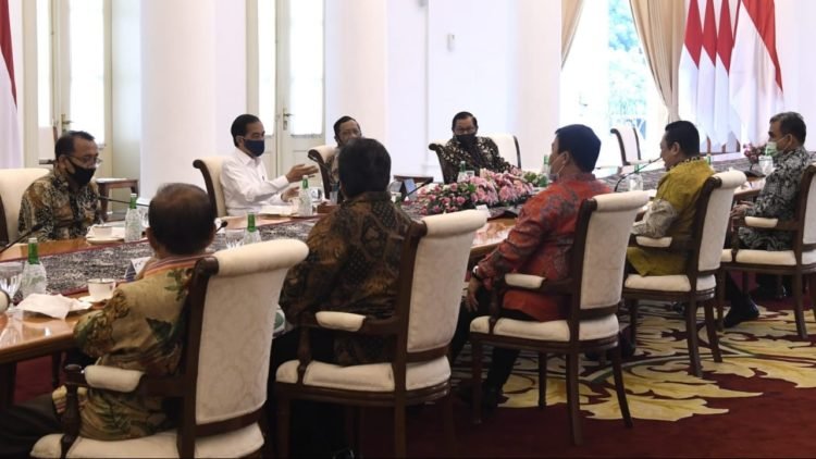 Presiden Jokowi Terima Pimpinan MPR di Istana Bogor