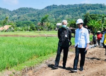 Presiden Jokowi Tinjau Proyek Padat Karya di Batang