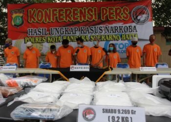 Polresta Bandara Soekarno-Hatta Amankan 9,2 Kilogram Sabu