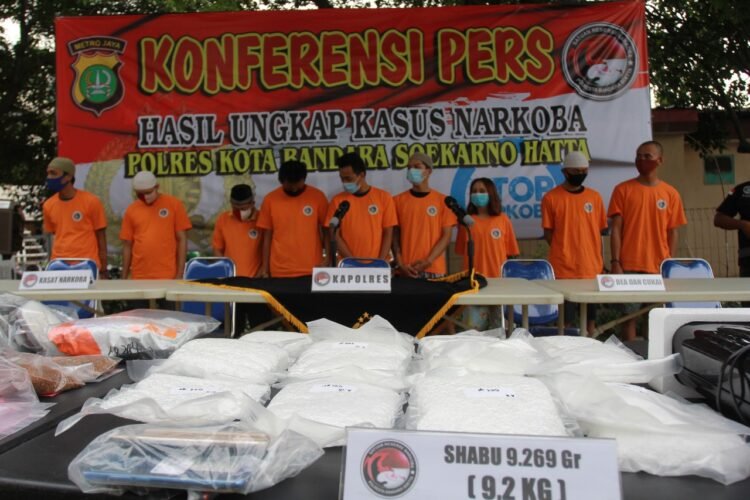 Polresta Bandara Soekarno-Hatta Amankan 9,2 Kilogram Sabu