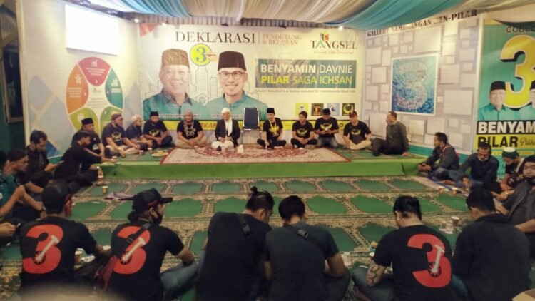 Pilkada Tangsel, Jaringan Badak Kulon Deklarasi Dukung Benyamin Davnie-Pilar Saga Ichsan