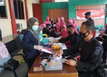 Jelang HUT Brimob Polri ke-75, Polda Banten Gelar Aksi Donor Darah