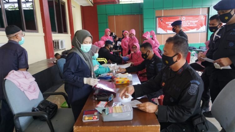 Jelang HUT Brimob Polri ke-75, Polda Banten Gelar Aksi Donor Darah