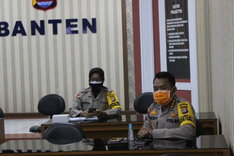 Kapolda Banten Pimpin Anev Ops Aman Nusa II Secara Virtual