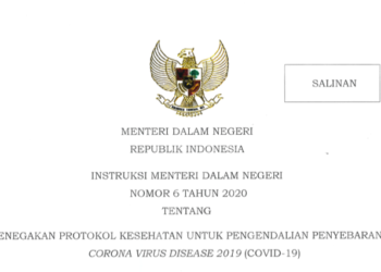 Mendagri Terbitkan Instruksi terkait Penegakan Protokol Kesehatan