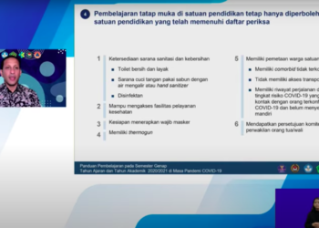 Mendikbud: Pembelajaran Tatap Muka Hanya Bagi Sekolah Yang Penuhi Daftar Periksa