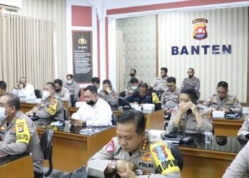 Polda Banten Gelar Vicon Bahas Kesiapan Pengamanan Pilkada dan Bencana Alam