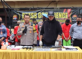 Polres Cilegon Amankan 10 Sepeda Motor dari 8 Pelaku Curanmor