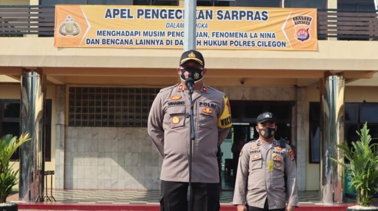 Polres Cilegon Cek Kesiapan Sarana dan Prasarana Hadapi Musim Penghujan