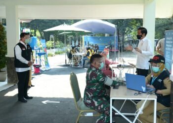 Presiden Jokowi Sidak Pelaksanaan Simulasi Vaksinasi COVID-19 di Kota Bogor