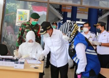 500 Alat Rapid Test Antigen Disiapkan untuk Penumpang dan Pengemudi Di Terminal Poris Plawad 