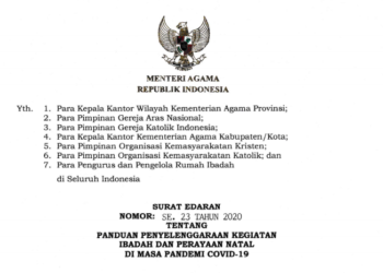 Kemenag Terbitkan Panduan Ibadah Natal di Masa Pandemi, Ini Ketentuannya