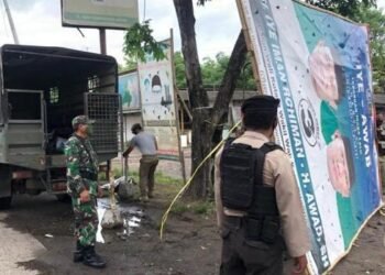Masa Tenang Pilkada, TNI-Polri Kawal Penertiban APK di Cilegon
