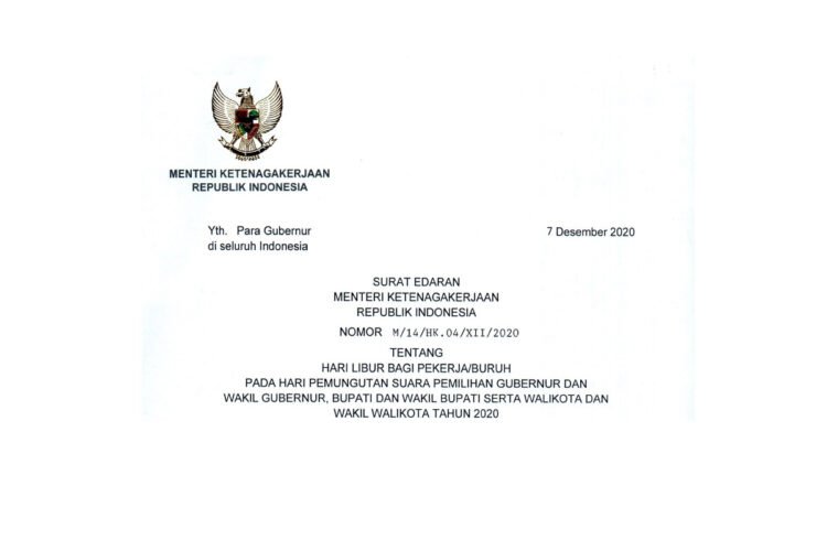 Menaker Terbitkan Aturan Libur Pilkada Bagi Pekerja/Buruh