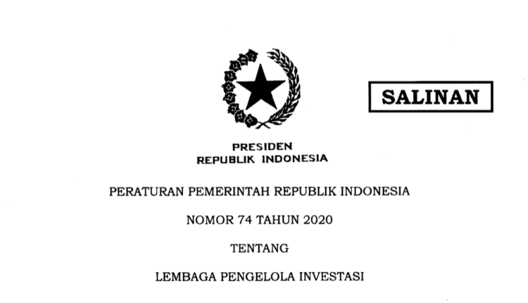 Pemerintah Terbitkan PP Tentang Lembaga Pengelola Investasi