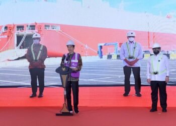 Presiden Jokowi Lakukan Peluncuran Awal Pelabuhan Internasional Patimban