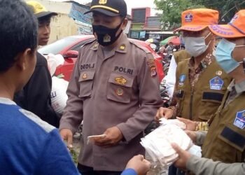 Tegakan Prokes, Satgas Kabupaten Serang Bagikan 5000 Masker