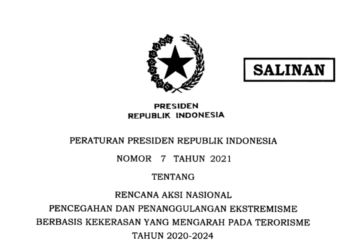 Inilah Perpres Rencana Aksi Nasional Pencegahan dan Penanggulangan Ekstremisme Berbasis Kekerasan Yang Mengarah Pada Terorisme