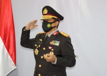 Kapolda Banten ikuti Pelantikan Kapolri secara Virtual.
