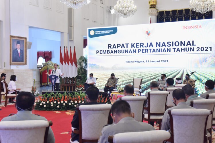Presiden Jokowi Resmikan Pembukaan Rakernas Pembangunan Pertanian Tahun 2021