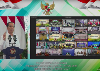 Presiden Jokowi Resmikan Rakernas Pembangunan Pertanian Tahun 2021