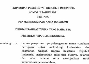 Presiden Jokowi Teken PP tentang Penyelenggaraan Nama Rupabumi
