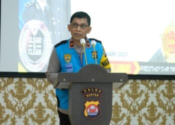 Wakapolda Banten Pimpin Penandatanganan Pakta Integritas Penerimaan SIPSS 2021