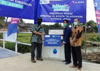 XL Axiata Wakafkan  Jembatan Talagahiang di Lebak