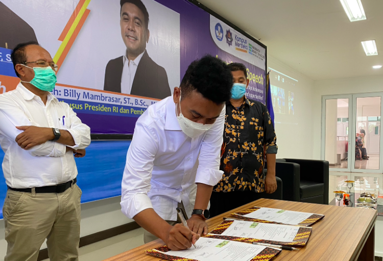 Dukung Merdeka Belajar, Billy Mambrasar Resmikan Pusat Inkubasi Bisnis Pertama di Universitas Teuku Umar, Aceh