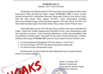 Harus Melalui Tahapan Seleksi, Kemenpan RB: Tidak Ada Pengangkatan CPNS Tanpa Tes