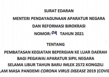 Menteri PANRB: ASN Dilarang Bepergian Saat Libur Imlek