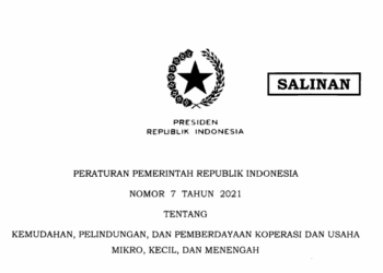 Pemerintah Terbitkan PP 7/2021, Berikan Kemudahan bagi Koperasi dan UMKM