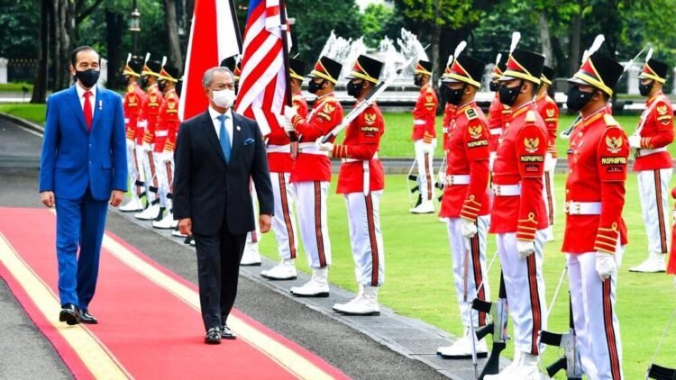 Presiden Jokowi Sambut Kunjungan Resmi PM Malaysia Muhyiddin Yassin di Istana Merdeka