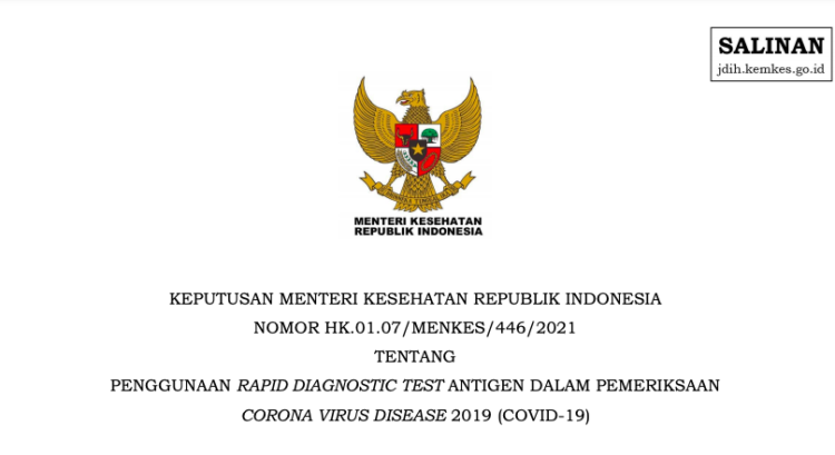 Tes Cepat Antigen Resmi Digunakan untuk Penyelidikan Epidemiologi