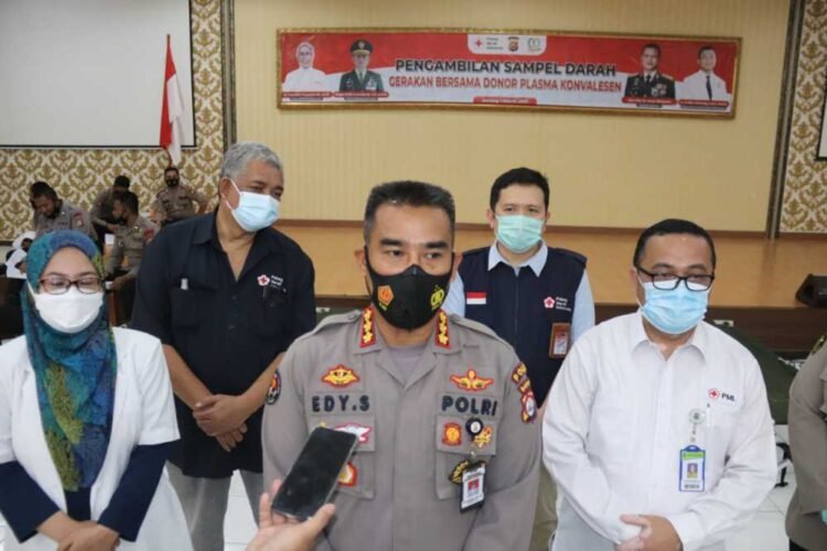 Ratusan Personel Polda Banten Antusias Ikuti Donor Plasma Konvalesen