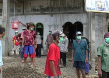 Gotong Royong Bangun Masjid, Terapkan Prokes