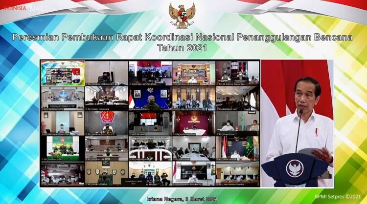 Presiden Jokowi Buka Rakornas Penanggulangan Bencana Tahun 2021