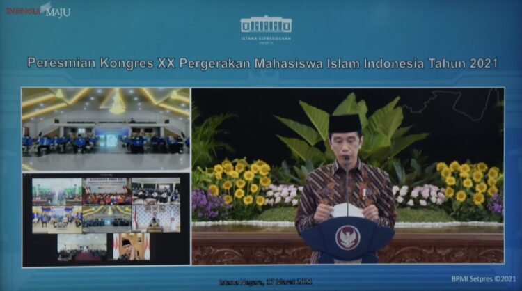 Buka Kongres Ke-20 PMII, Presiden: Harus Jadi Navigasi Perubahan