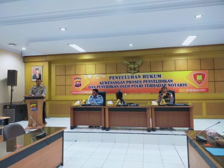 Bidkum Polda Banten Gelar Penyuluhan Hukum Tentang Proses Lidik Sidik Terhadap Notaris