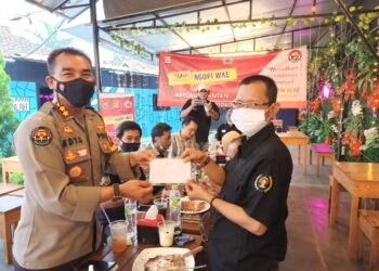 Dengan ngopi wae perkuat sinergitas Penguatan Manajemen Media Polda Banten dengan awak media