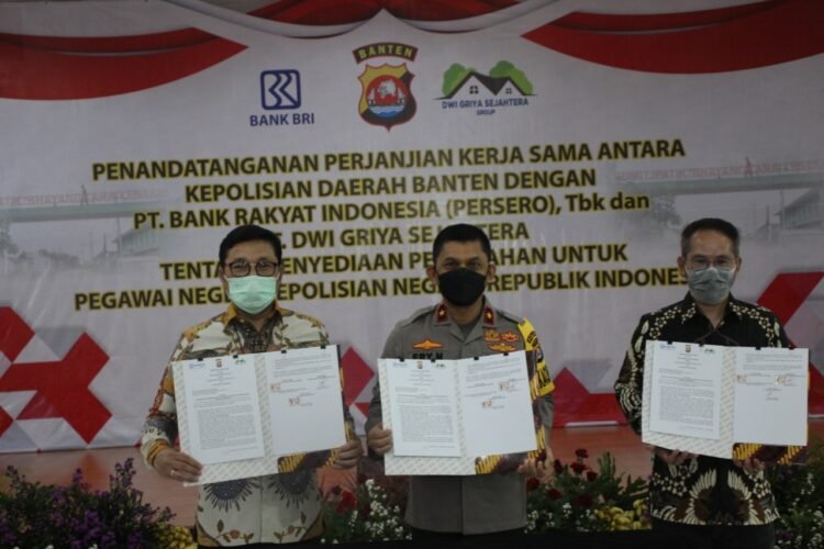 Polda Banten Bersama Bank BRI dan PT Dwi Griya Sejahtera Jalin Kerjasama Guna Penyediaan Perumahan Bagi Anggota Polri