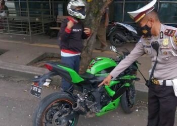 Polres Serang Razia Knalpot Racing, 16 Sepeda Motor Diamankan