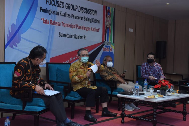 Tingkatkan Kualitas Pelaporan Sidang Kabinet, Setkab Gelar FGD Tata Bahasa Transkripsi