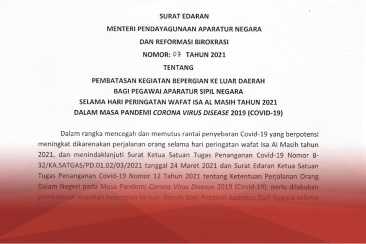 Menteri PANRB Terbitkan Larangan ASN Bepergian Saat Libur Peringatan Wafat Isa Almasih