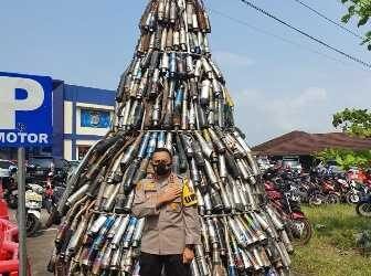 Polres Serang Buat Tugu Knalpot