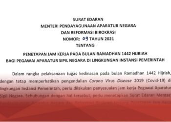 Inilah Jam Kerja ASN pada Bulan Ramadan 1442 Hijriah