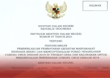 Mendagri Terbitkan Instruksi Mengenai Pelaksanaan PPKM Mikro di 20 Provinsi