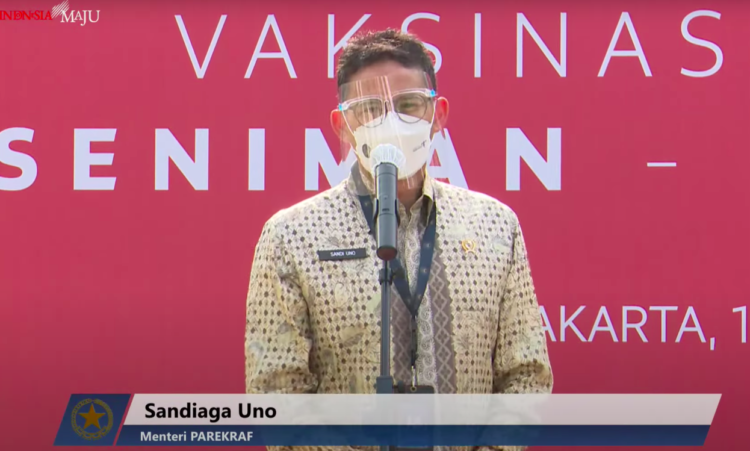 Menparekraf Optimistis Vaksinasi Dorong Pemulihan Sektor Ekonomi Kreatif