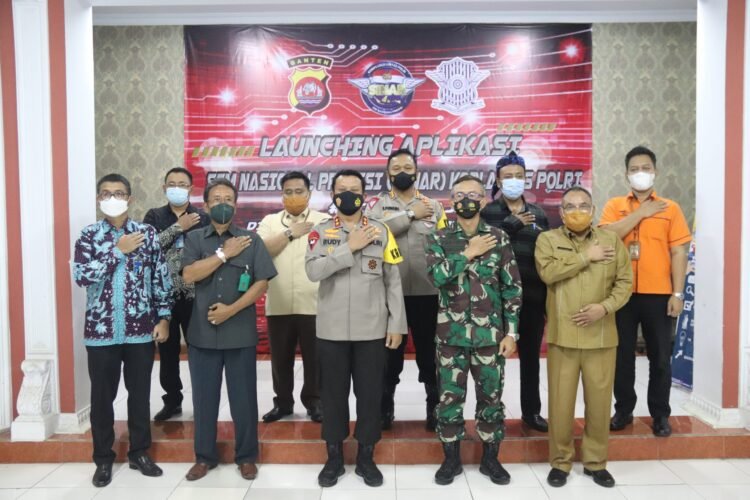 Polda Banten Hadiri Launching Aplikasi SINAR (SIM Nasional Presisi) Melalui Aplikasi Zoom Meeting